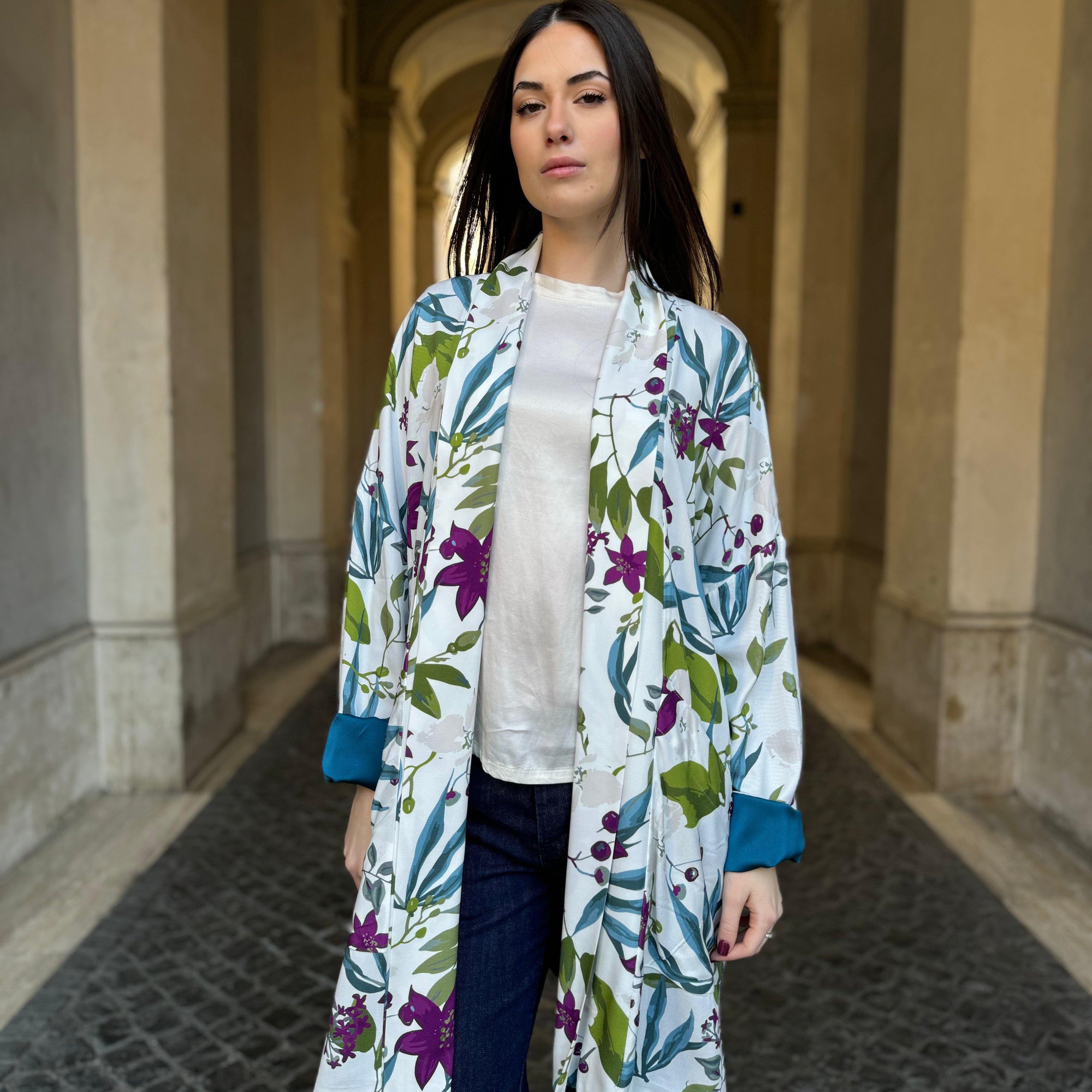 FLOW - kimono viscosa - VOA3984 TU