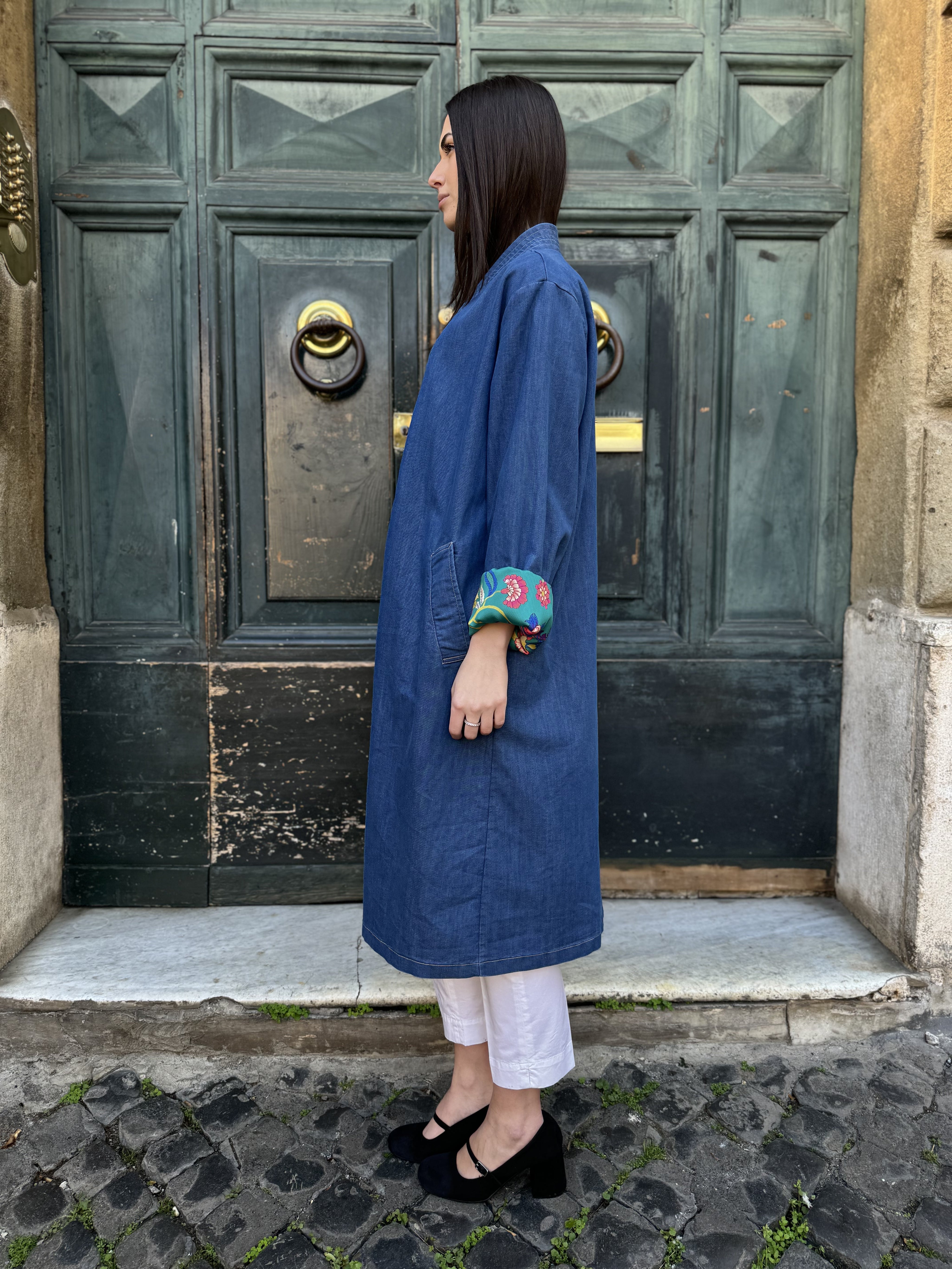 WU-SIDE - kimono denim - JEANS SCURO TU