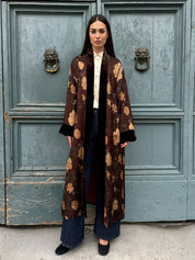 WU-SIDE - kimono jacquard - MARRONE