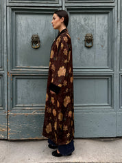 WU-SIDE - kimono jacquard - MARRONE