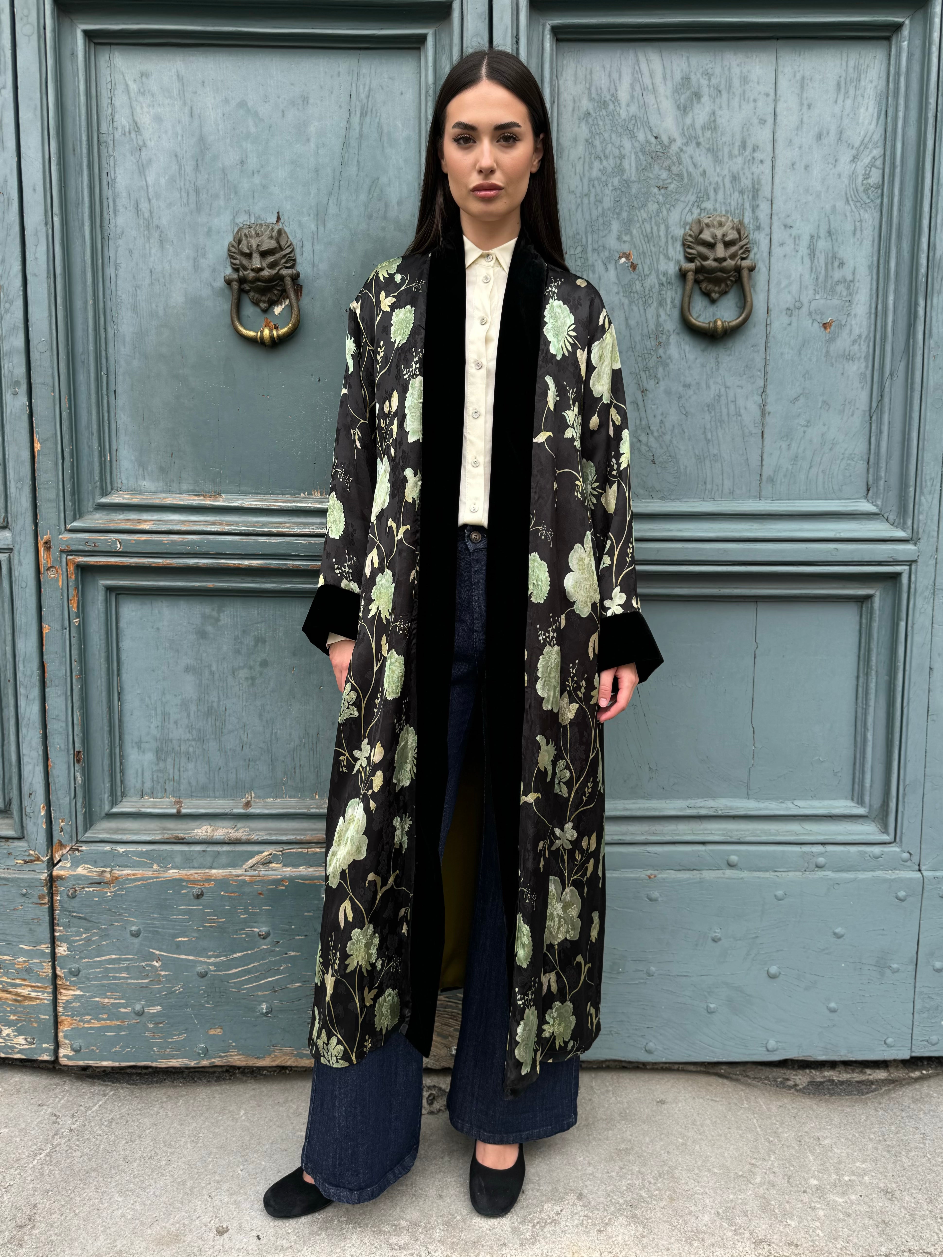 WU-SIDE - kimono jacquard - NERO