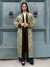 WU-SIDE - kimono jacquard bordi velluto - GOLDEN