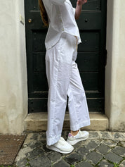 HAPPY 25 - pantalone cotone - BIANCO