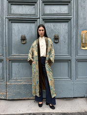 WU-SIDE - kimono jacquard bordi velluto - GOLDEN