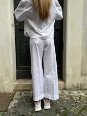 HAPPY 25 - pantalone cotone - BIANCO