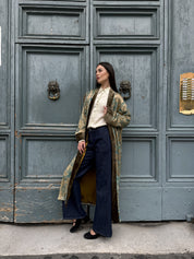 WU-SIDE - kimono jacquard bordi velluto - GOLDEN
