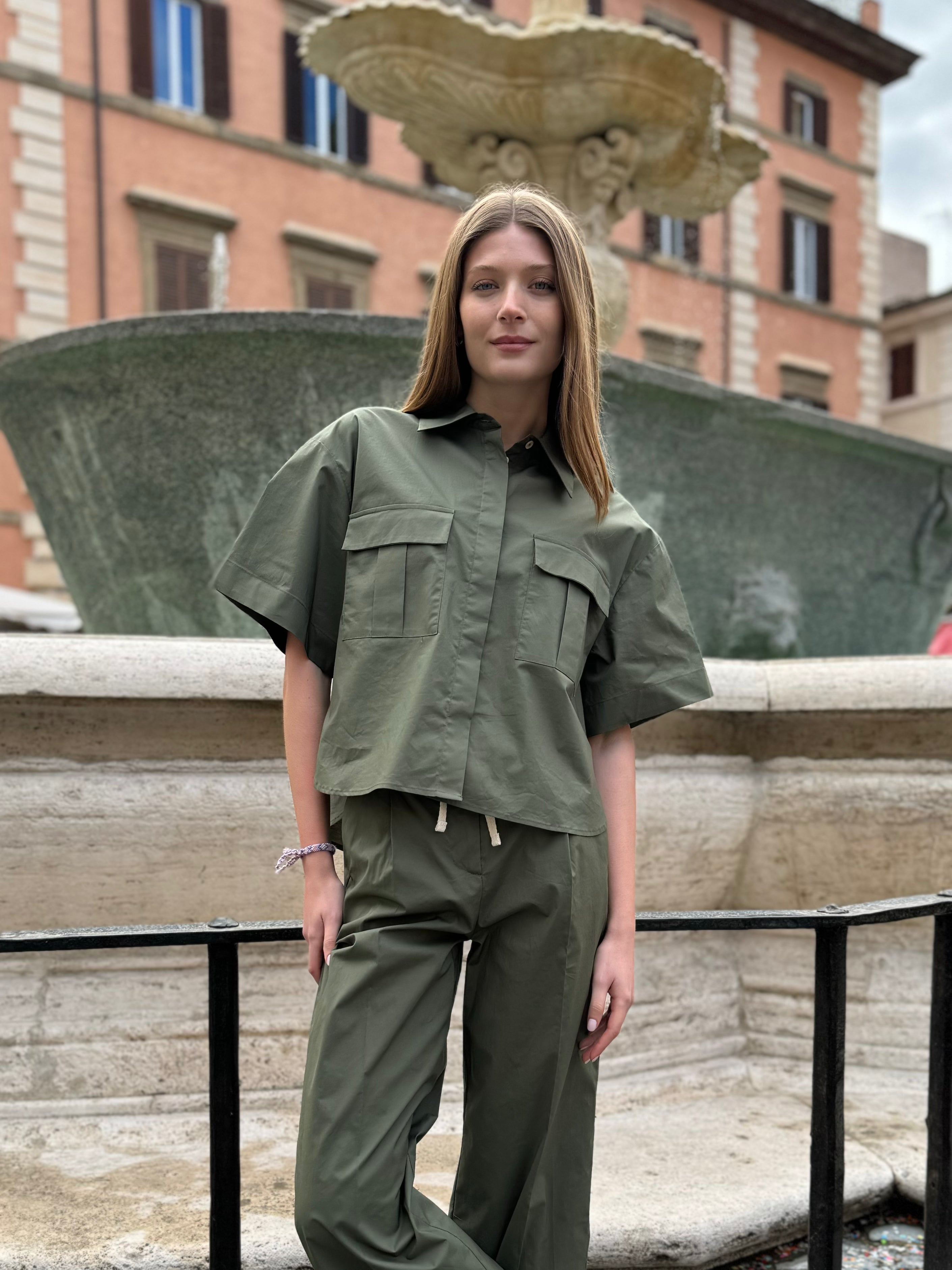 HAPPY 25 - camicia tasche - MILITARE