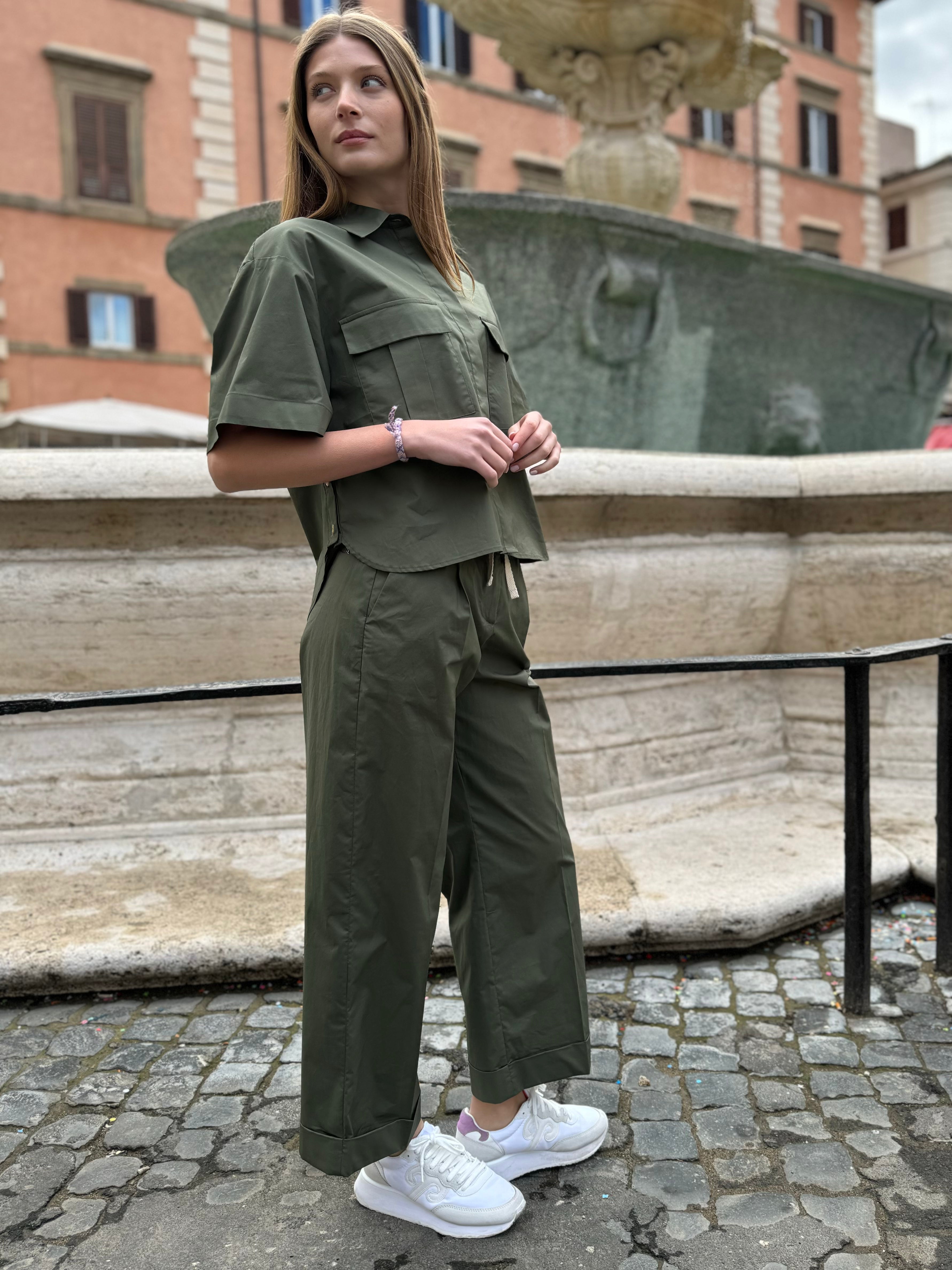 HAPPY 25 - camicia tasche - MILITARE