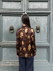 WU-SIDE - camicia jacquard - MARRONE