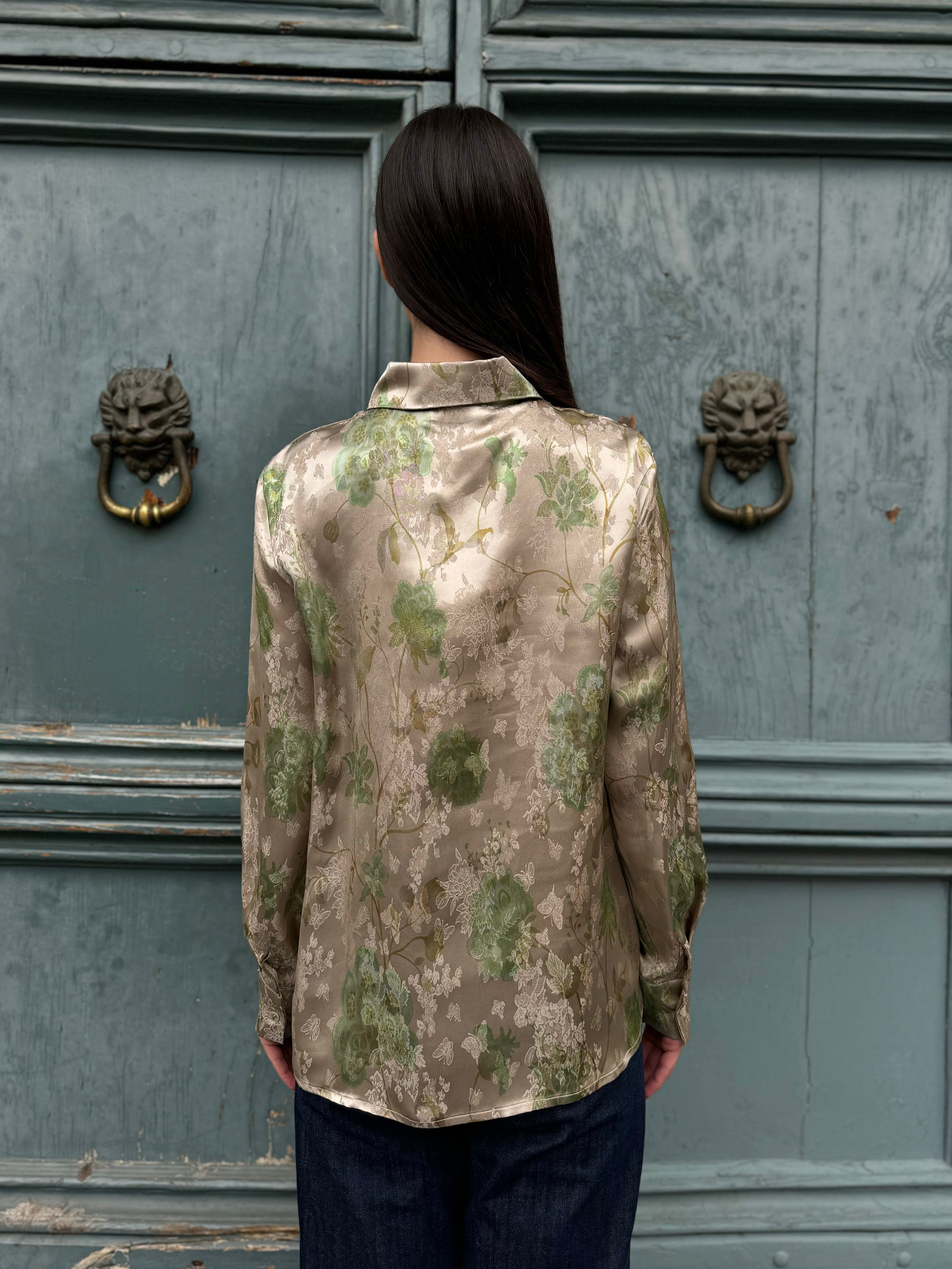 WU-SIDE - camicia jacquard - PERLA