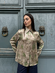 WU-SIDE - camicia jacquard - PERLA