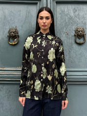 WU-SIDE - camicia jacquard - NERO