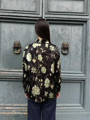 WU-SIDE - camicia jacquard - NERO