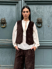 MAISON HOTEL - gilet kafka - MACCHIATO