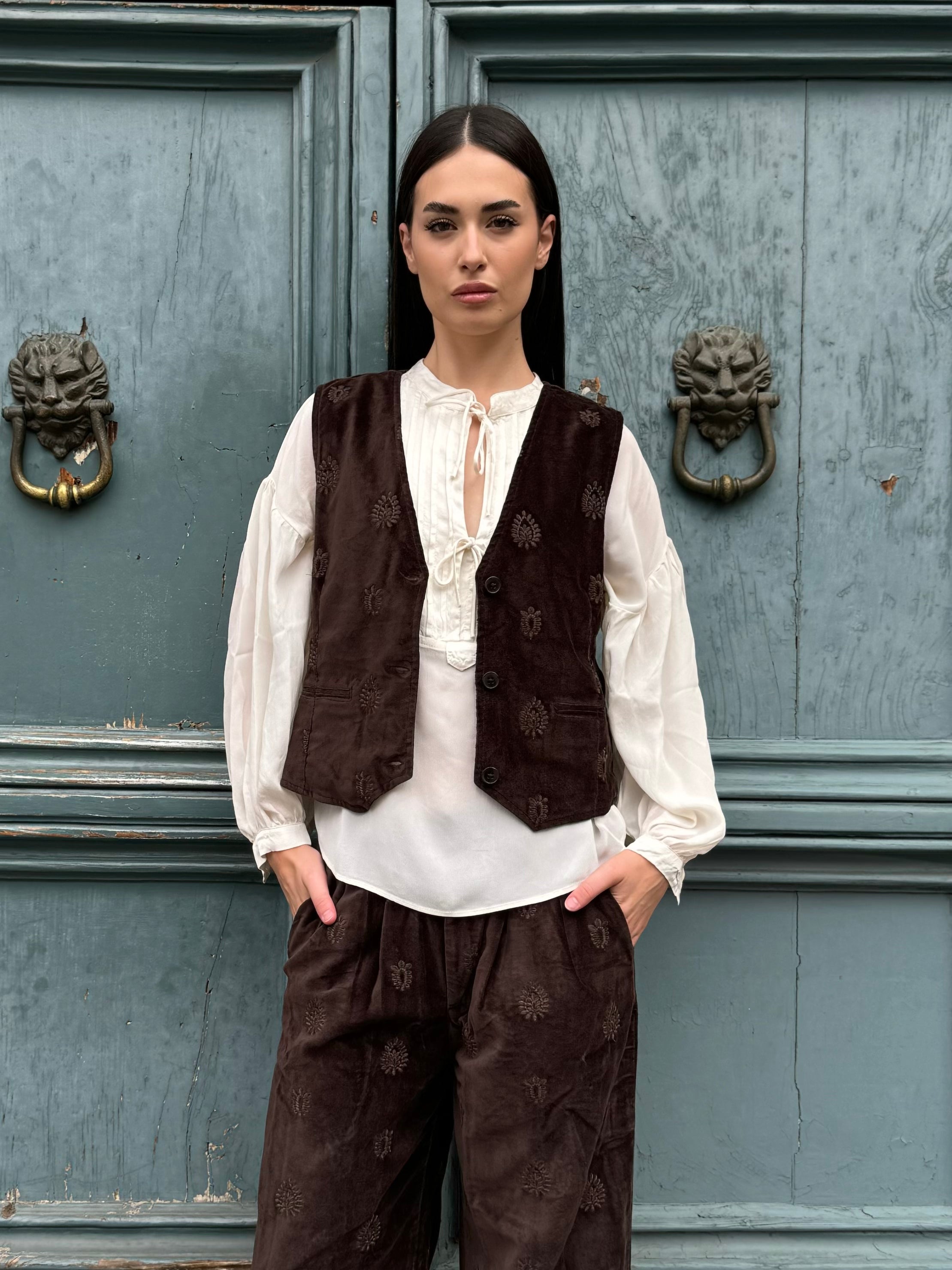 MAISON HOTEL - gilet kafka - MACCHIATO