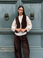 MAISON HOTEL - gilet kafka - MACCHIATO