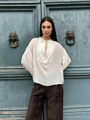 MAISON HOTEL - blusa viscosa - PEARL
