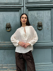 MAISON HOTEL - blusa viscosa - PEARL
