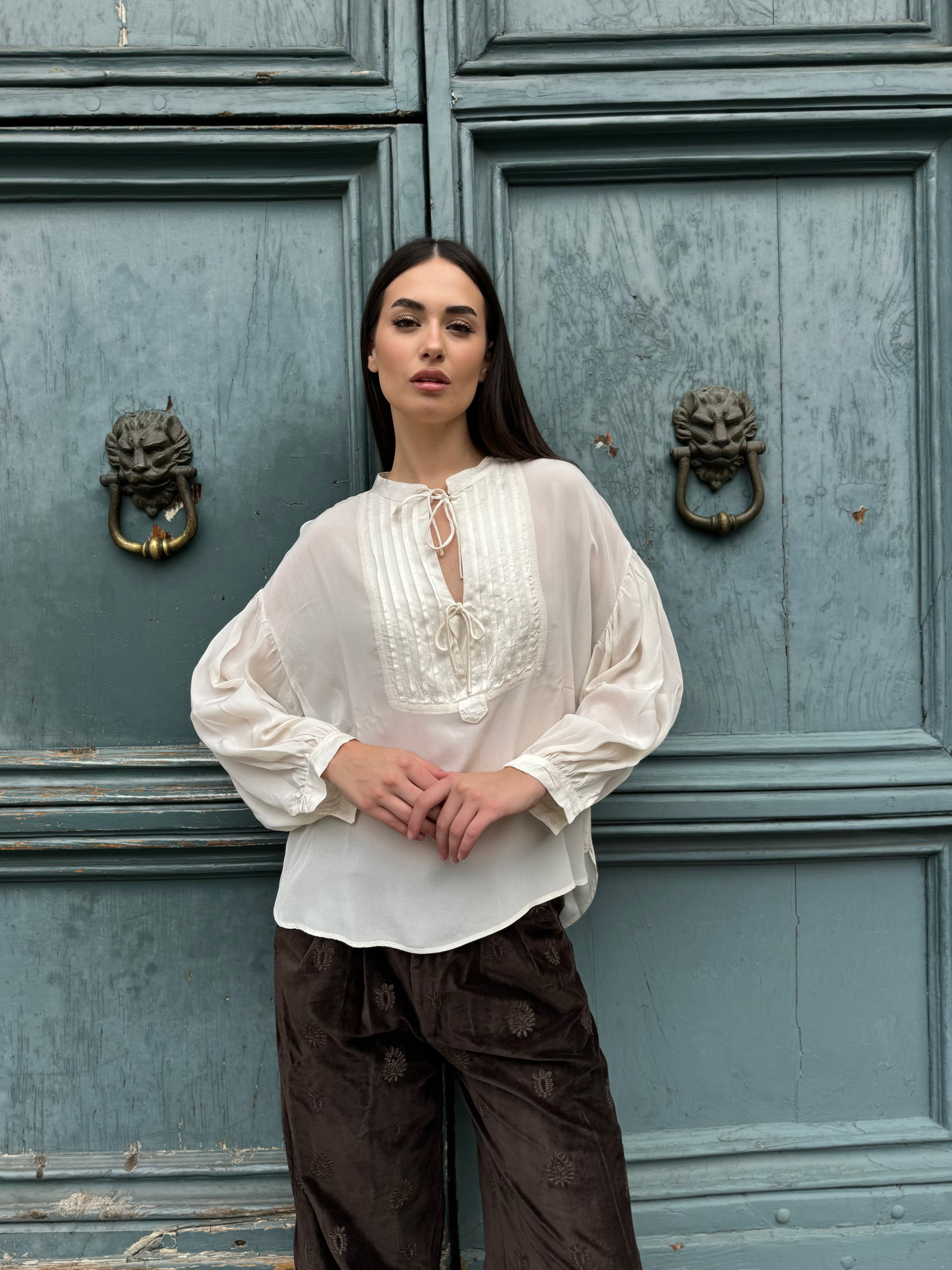 MAISON HOTEL - blusa viscosa - PEARL