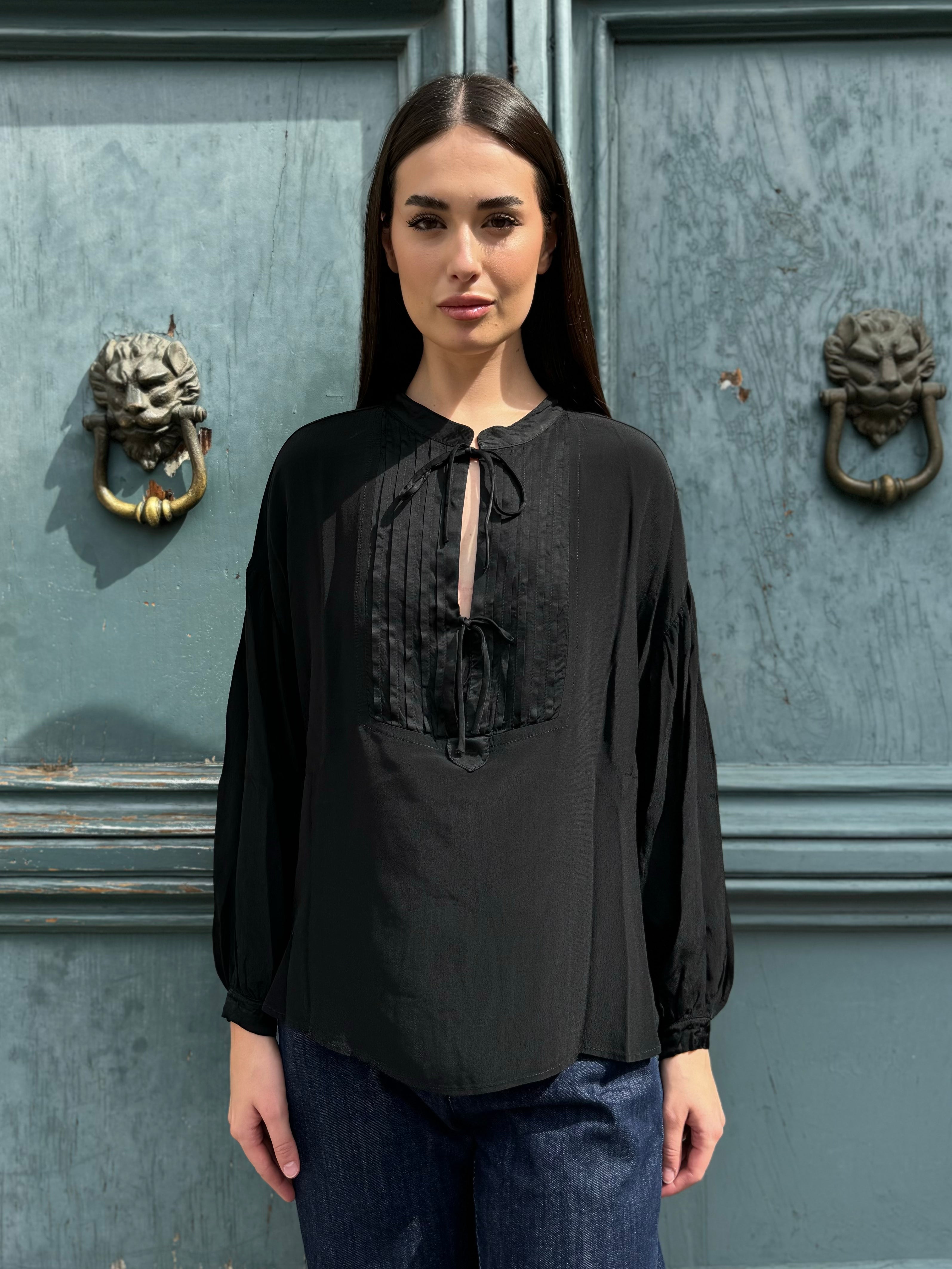 MAISON HOTEL - blusa viscosa - ONIX