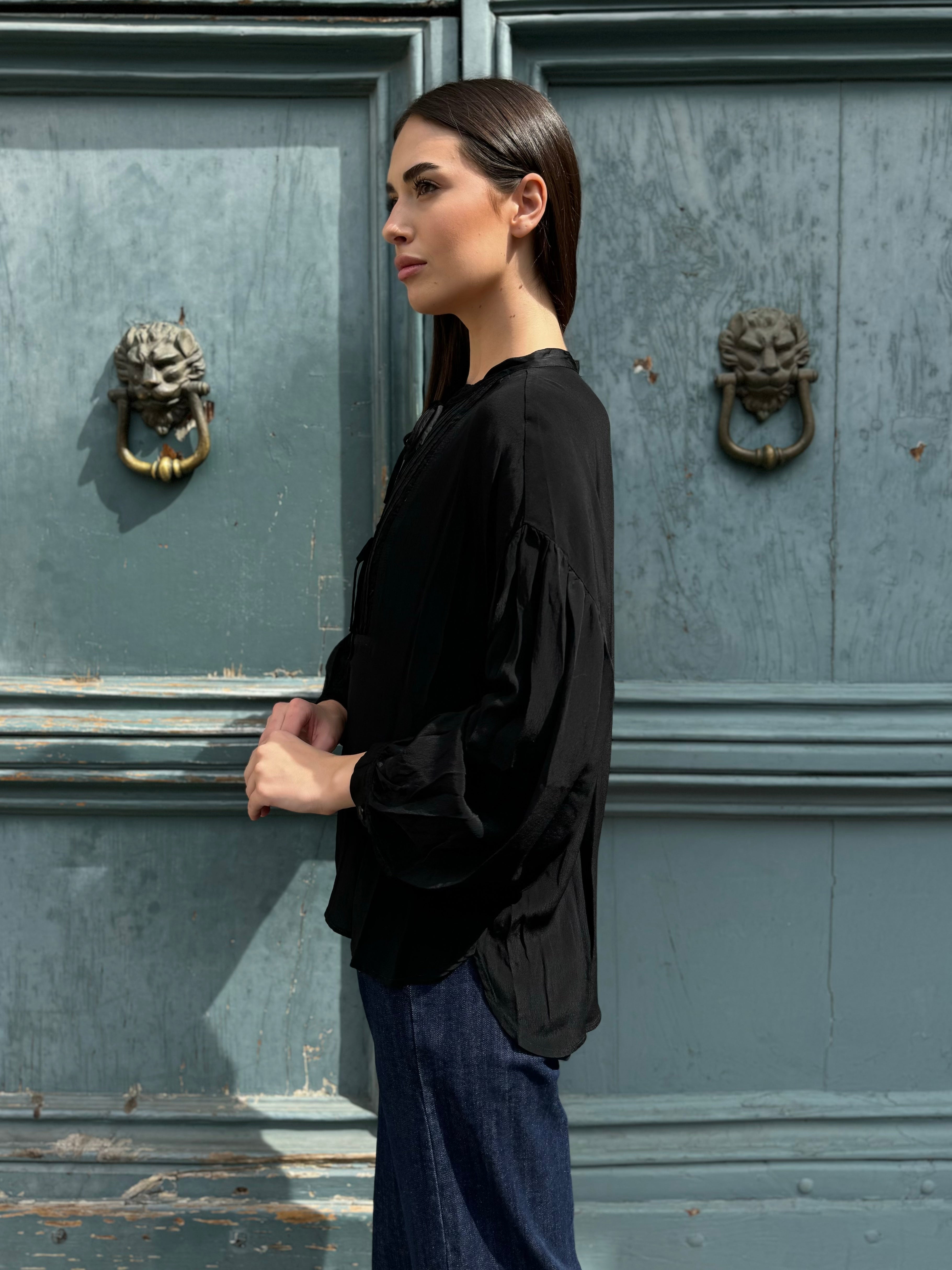MAISON HOTEL - blusa viscosa - ONIX
