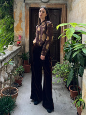 WU-SIDE - camicia jacquard - MARRONE