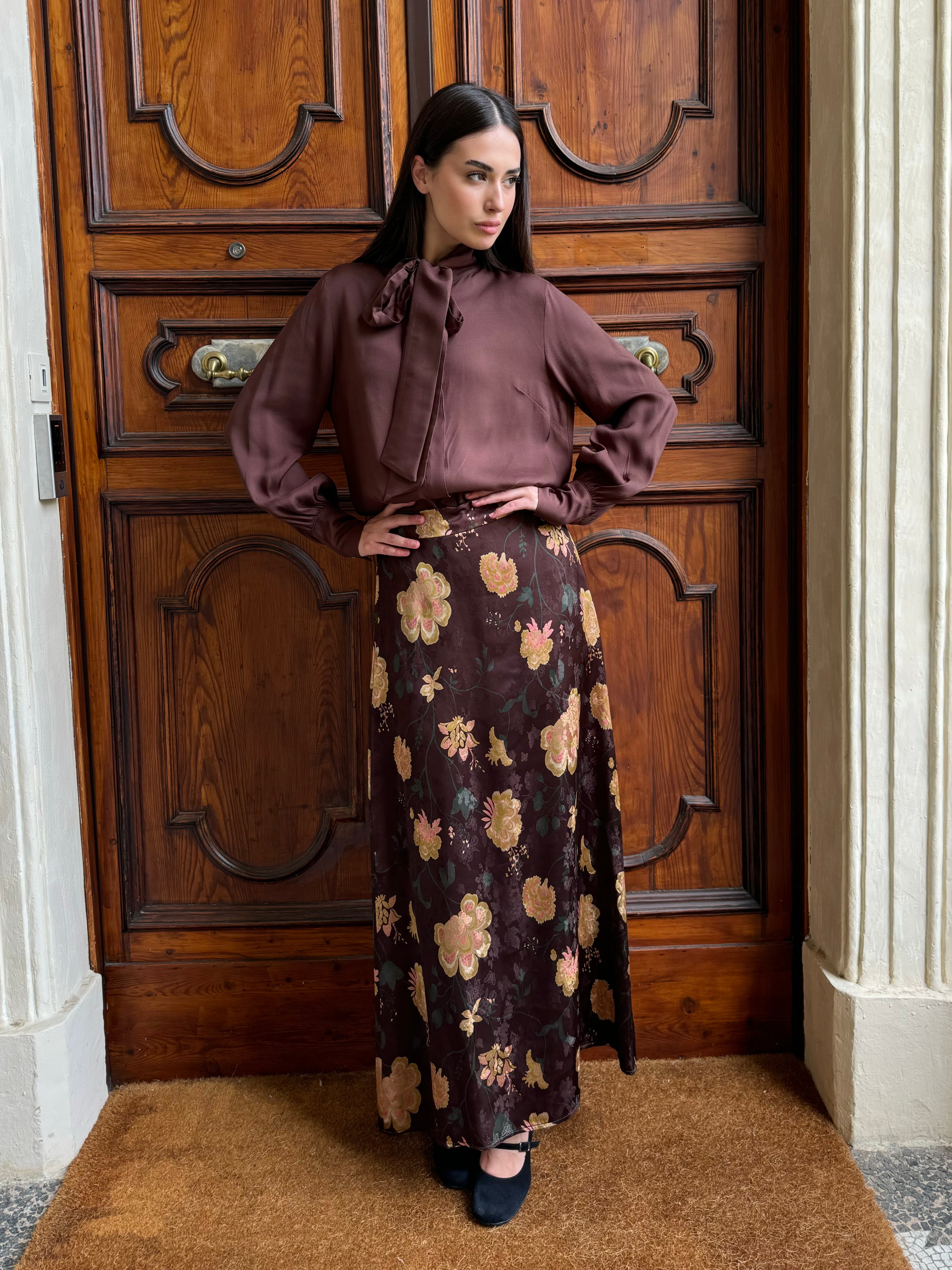 WU-SIDE - gonna jacquard - MARRONE