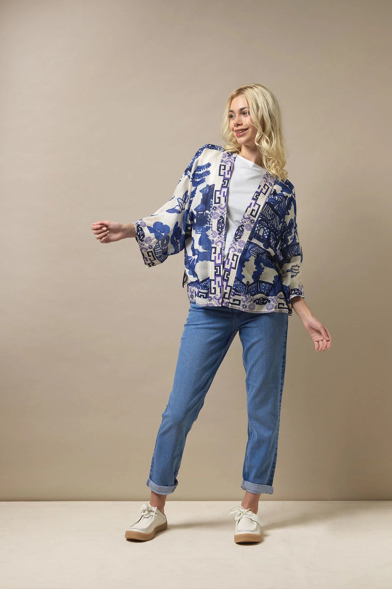 ONE HUNDRED STARS - kimono corto - GIANT WILLOW BLUE