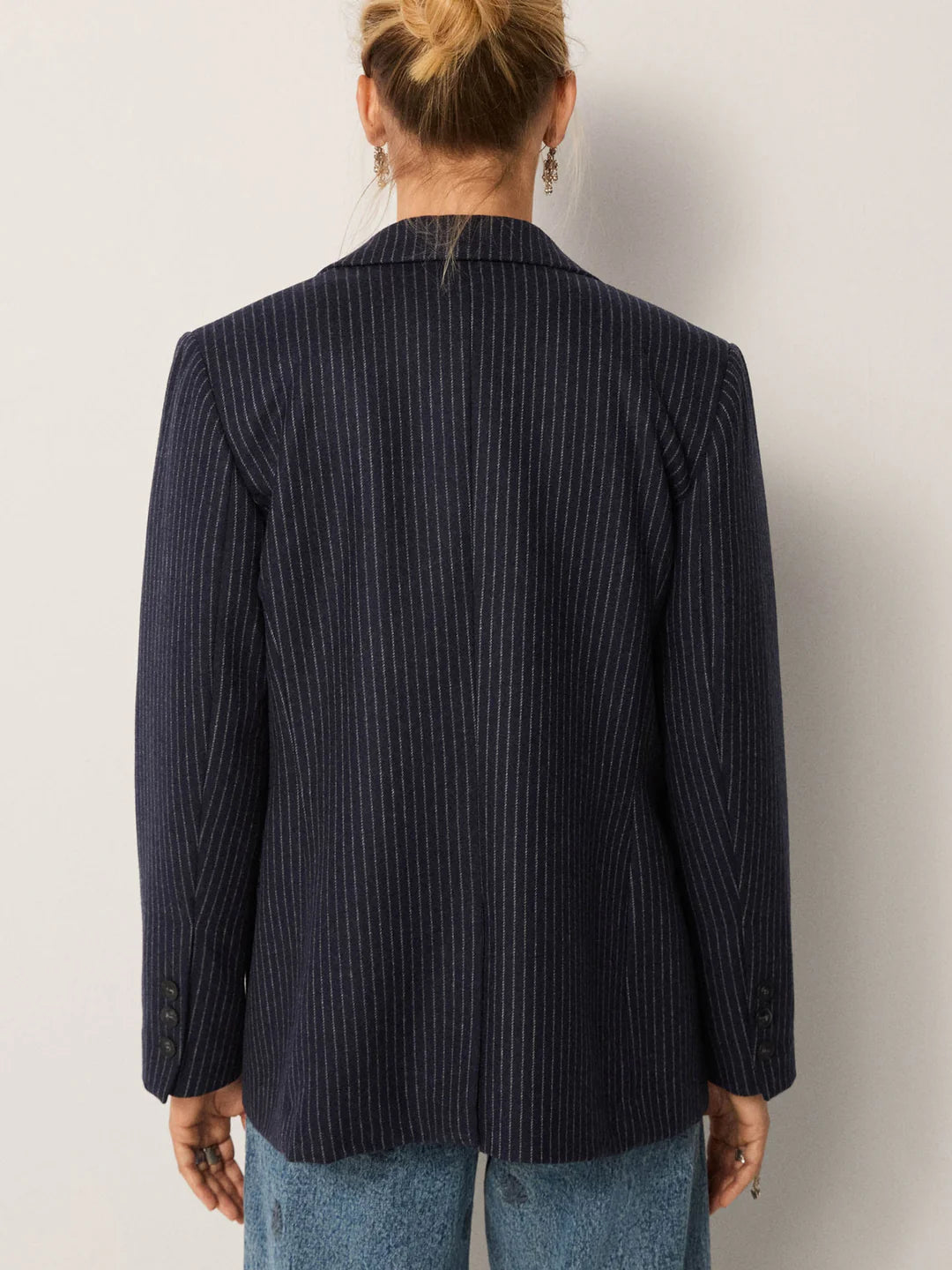 MAISON HOTEL - giacca jackie lana - NAVY