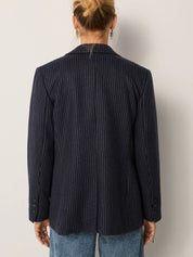 MAISON HOTEL - giacca jackie lana - NAVY