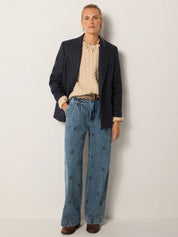 MAISON HOTEL - giacca jackie lana - NAVY