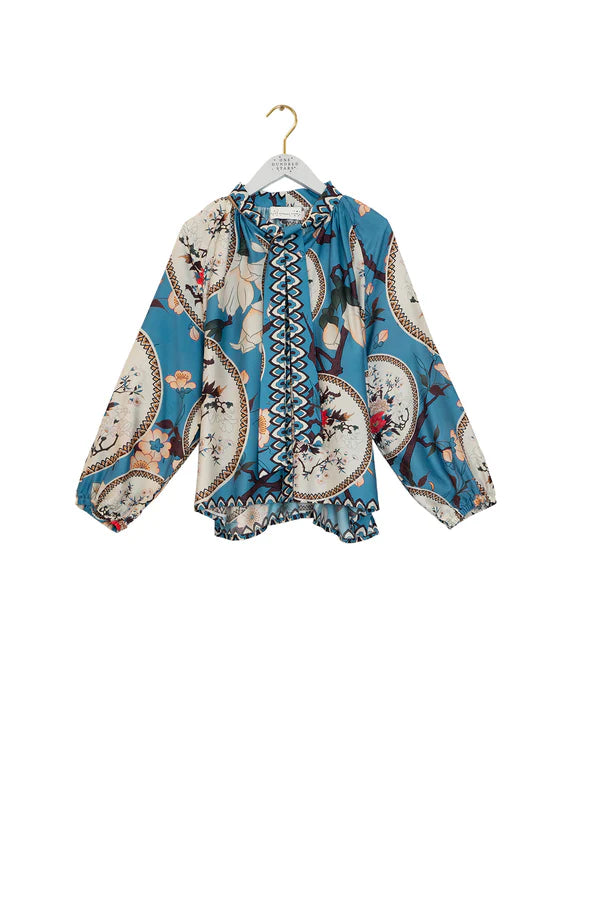 one-hundred-stars  blouse - MAGNOLIA PLASTER BLUE