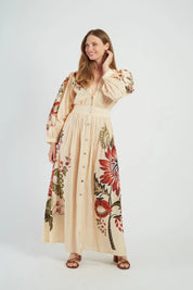 DERHY - abito mahawa - ECRU OFF WHITE