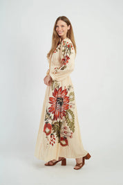 DERHY - abito mahawa - ECRU OFF WHITE