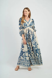 DERHY - abito mahee - ECRU BLUE