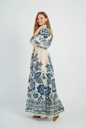 DERHY - abito mahee - ECRU BLUE