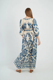 DERHY - abito mahee - ECRU BLUE