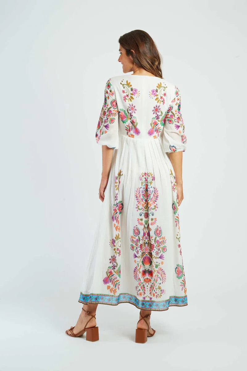 DERHY - abito madras - BLANC