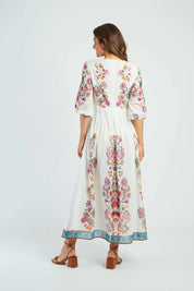 DERHY - abito madras - BLANC