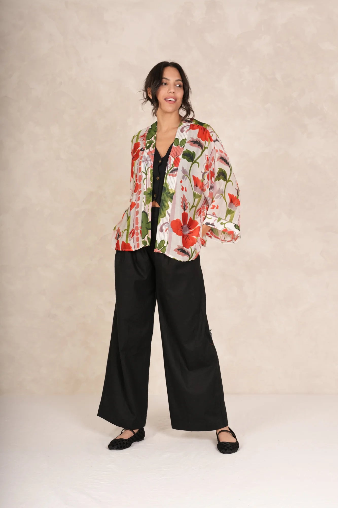 ONE HUNDRED STARS - kimono corto - POPPY RED