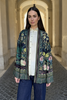 WU-SIDE - giacca kimono fantasia viscosa - BLUE