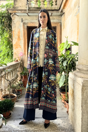 WU-SIDE - kimono lungo fantasia - BLUE