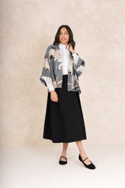 ONE HUNDRED STARS - kimono corto - STORK SLATE