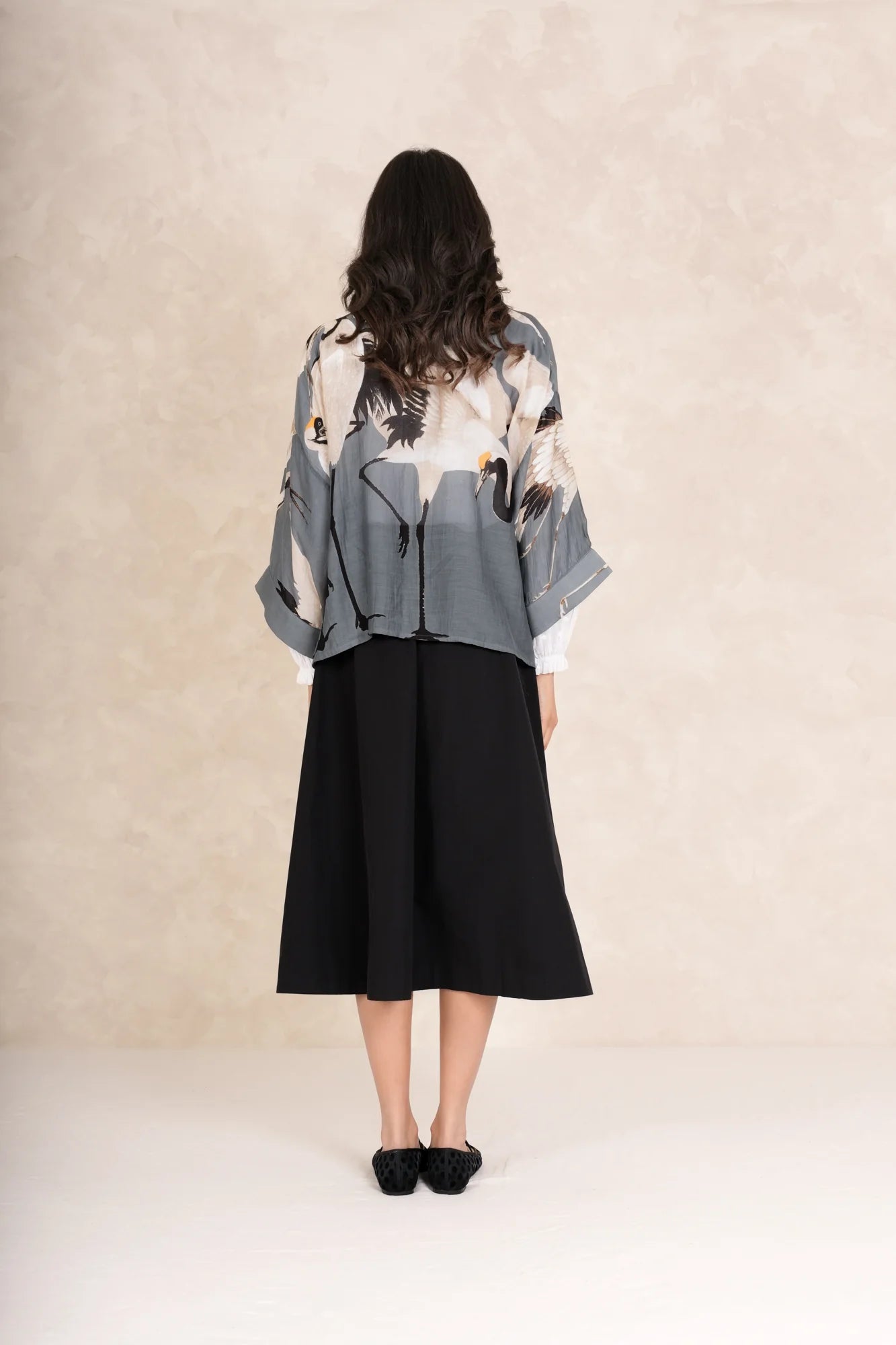 ONE HUNDRED STARS - kimono corto - STORK SLATE