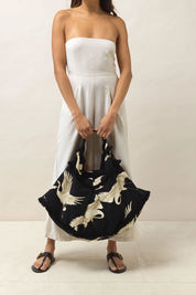 ONE HUNDRED STARS - slouch bag - STORK BLACK
