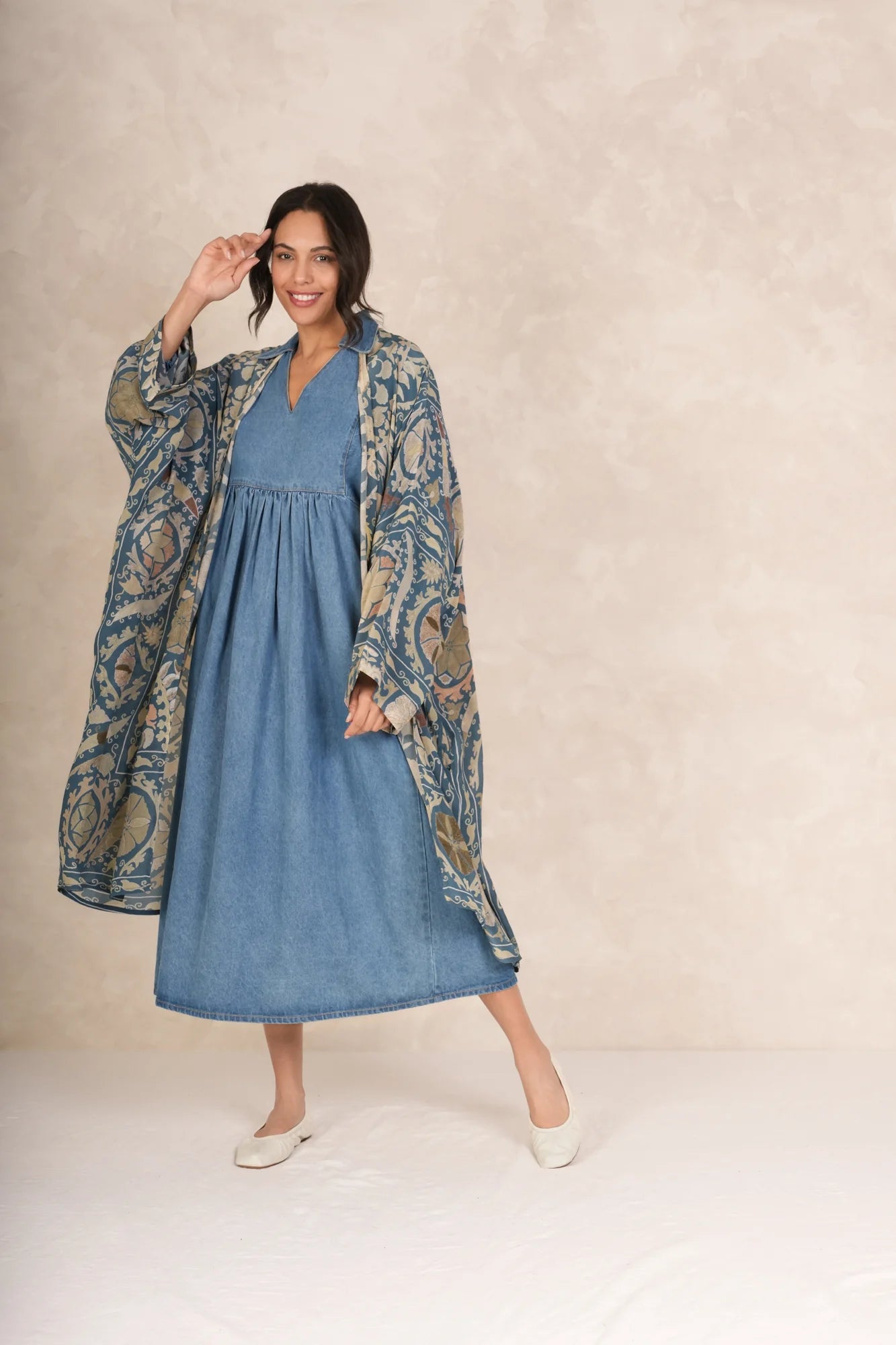 ONE HUNDRED STARS - kimono grande - SUSANI BLUE