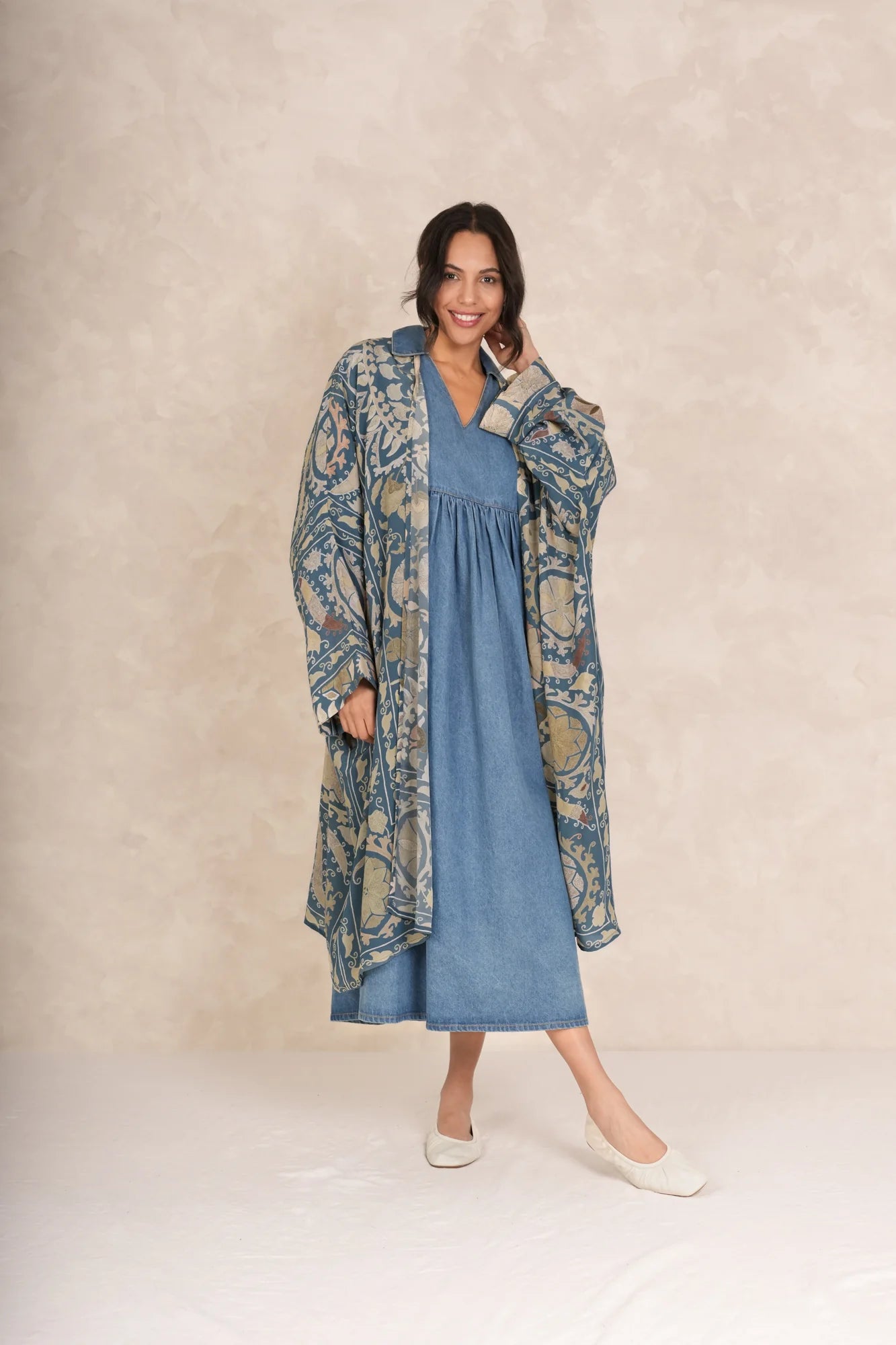 ONE HUNDRED STARS - kimono grande - SUSANI BLUE