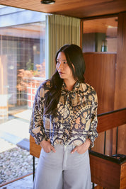one-hundred-stars blouse - SUSANI CHARCOAL