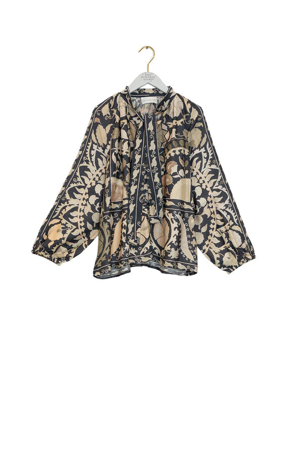 one-hundred-stars blouse - SUSANI CHARCOAL