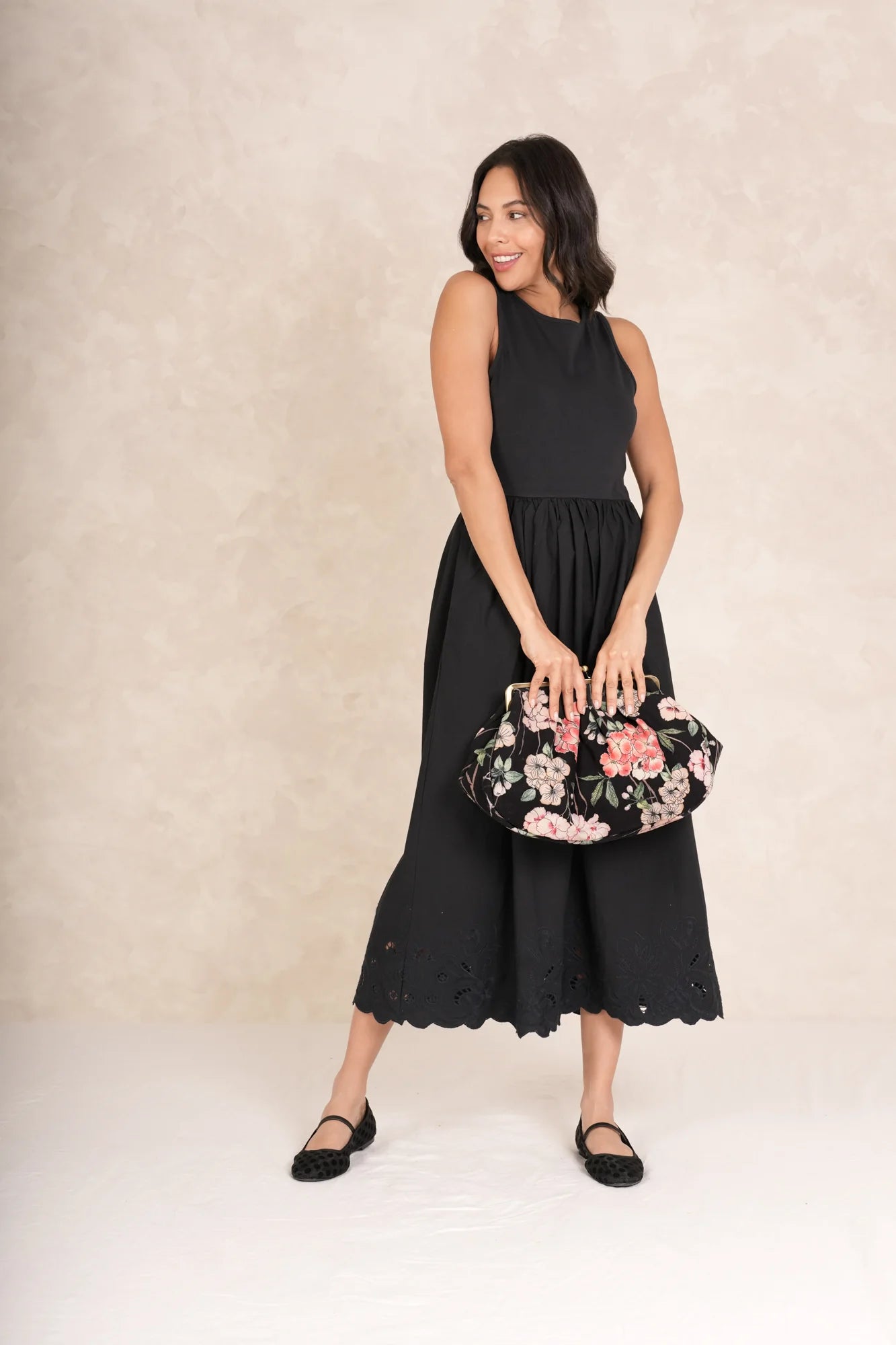 ONE HUNDRED STARS - clutch bag - BLOSSOM BLACK